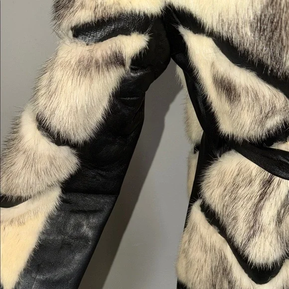 Chic Ken Nanfelt Fur and Leather Patterned Jacket - Picture 3 of 8